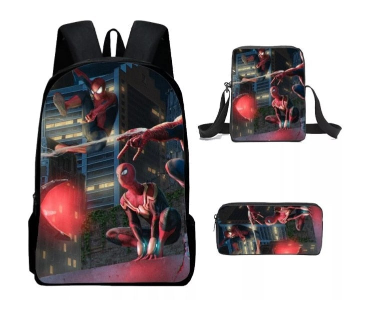 Kit Escolar Homem Aranha: Mochila, Lancheira e Estojo