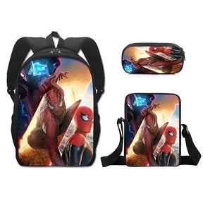 Kit Escolar Homem Aranha: Mochila, Lancheira e Estojo