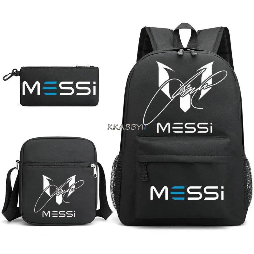 Kit Escolar do M10 Com 3 Peças - Mochila, Bolsa de Ombro e Estojo