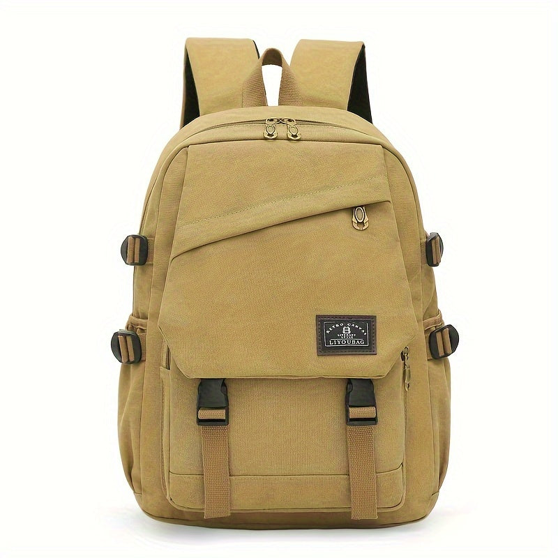 Mochila de Viagem Casual em Canvas Unissex