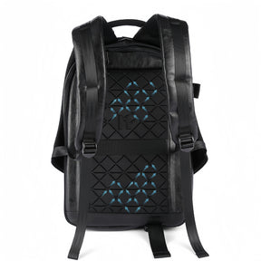 Mochila de Viagem Masculina em Couro com Porta USB