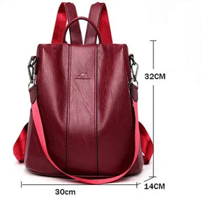 Mochila Feminina Casual em Couro